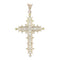 Pendentif Croix ancienne ajourée en or jaune 58 Facettes 19-015B