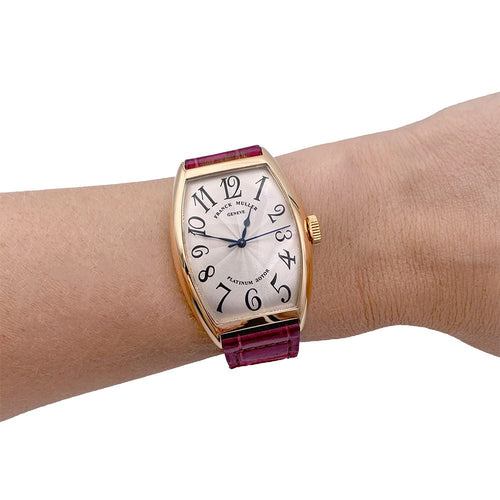 Montre Montre Franck Muller, "Master of Complications", or rose, cuir. 58 Facettes 32804