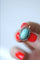 Boucles d'oreilles Boucles d'oreilles turquoises entourage diamants 58 Facettes