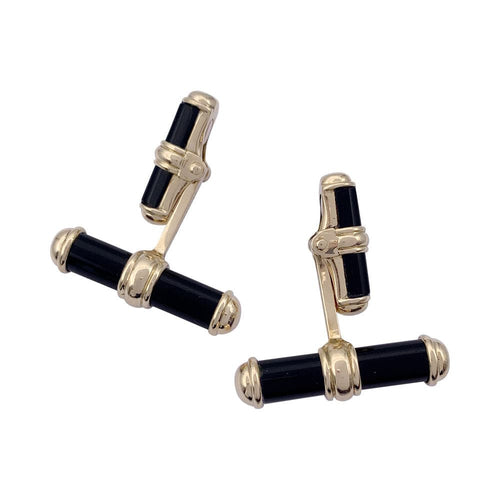 Boutons de manchette Boutons de manchette Van Cleef & Arpels, or jaune et onyx. 58 Facettes 32626