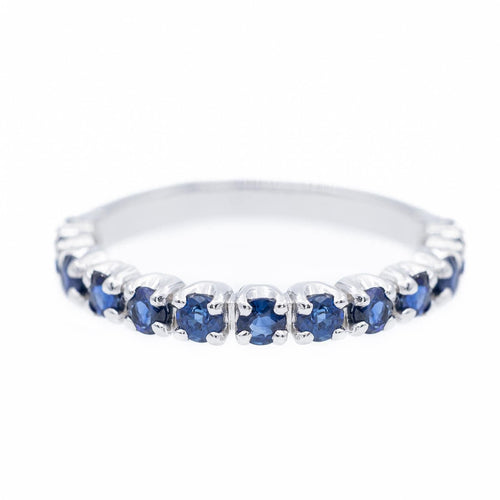 Bague 56 Bague Alliance Or blanc Saphir 58 Facettes 2309005CN