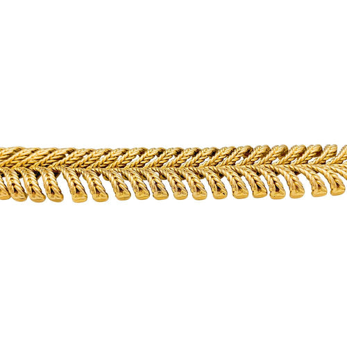 Bracelet Bracelet Boucheron "Plume" en or jaune. 58 Facettes 31481