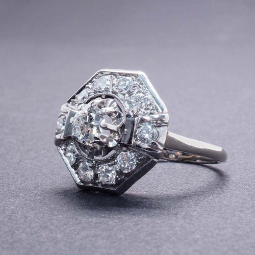 Bague 49 Bague art déco diamants 58 Facettes 4085