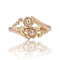 Bague 54 Bague ancienne Toi et moi 2 ors motifs floraux 58 Facettes CV84