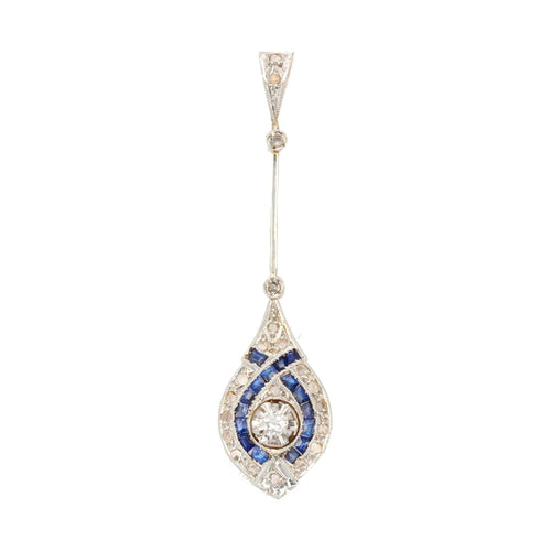 Pendentif Pendentif art déco ancien diamants saphirs 58 Facettes 22-216