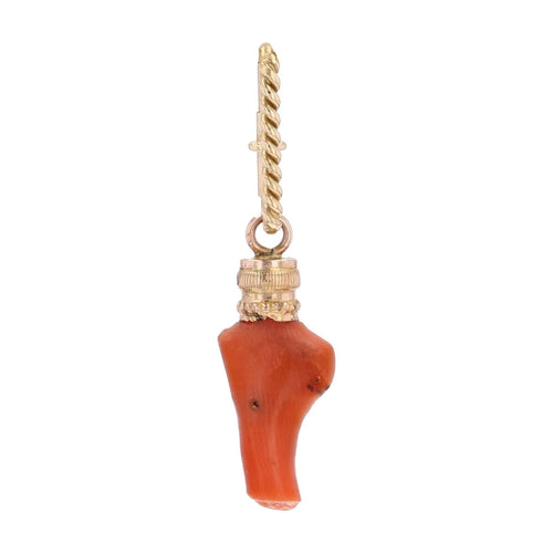 Pendentif Pendentif corail or jaune 58 Facettes 15-220