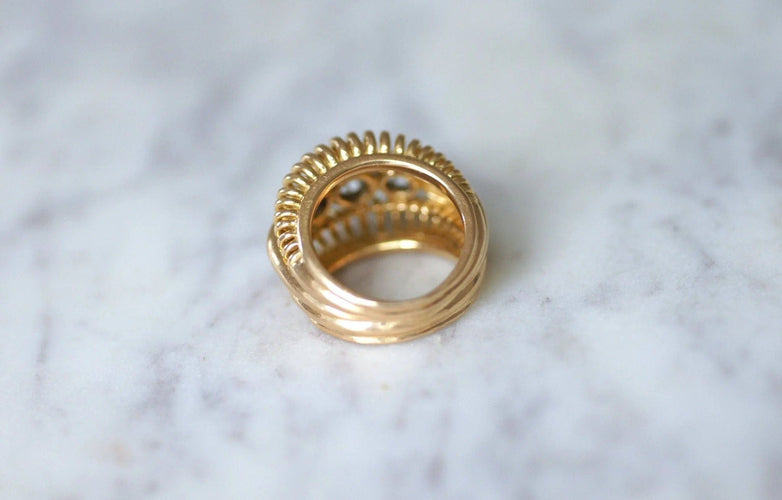 Bague Bague fil vintage or rose diamants 58 Facettes