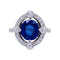 Bague 49 Bague années 1920, saphir Ceylan, diamants taille ancienne. 58 Facettes 32282