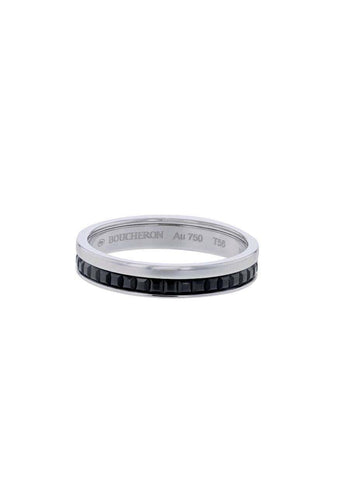 Bague 56 Bague BOUCHERON Quatre Black Edition Small en Or Blanc 750/1000, PVD 58 Facettes 61320-57157