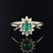 Bague 52 Bague marguerite émeraude diamants 58 Facettes 21-772