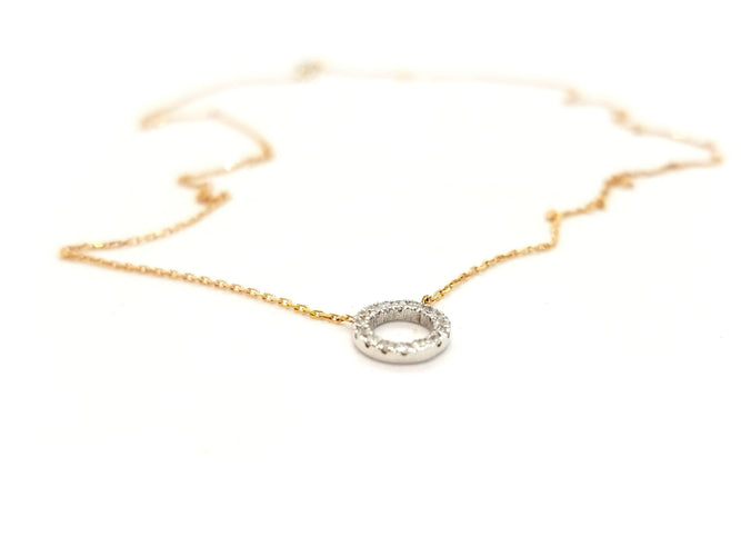 Collier Collier Or rose Diamant 58 Facettes 579195RV