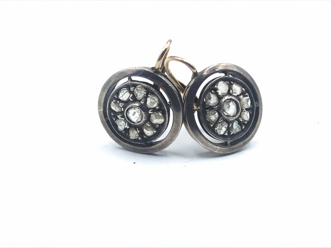 Boucles d'oreilles Boucles d'oreilles Diamants taille rose Empire austro-hongrois 58 Facettes