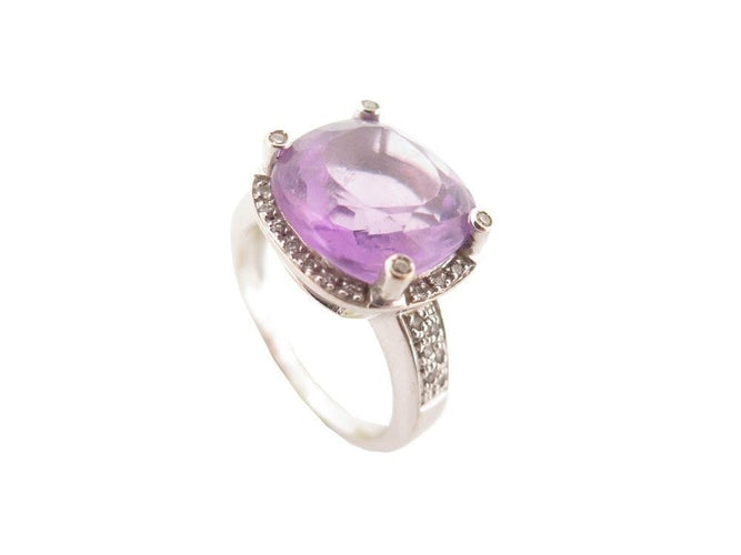 Bague 56 bague POIRAY filles antik t56 en or blanc 18k amethyste et diamants 58 Facettes 247740
