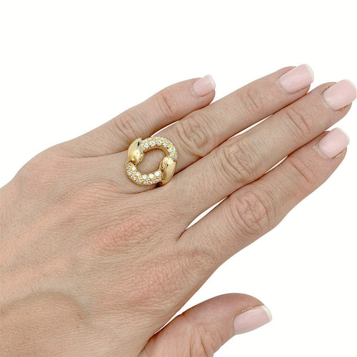 Bague 50 Bague vintage or jaune et diamants. 58 Facettes 32015