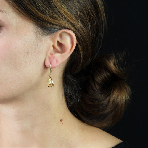 Boucles d'oreilles Boucles d'oreilles pendantes à la rose 58 Facettes 19-456G
