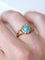 Bague Bague Marguerite pâte de verre turquoise et diamants 58 Facettes