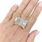 Bague 57 Bague Tank en platine et diamants. 58 Facettes 31424
