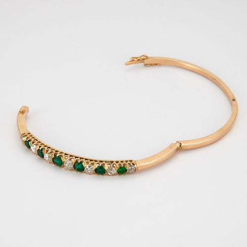 Bracelet BRACELET BERYLES VERTS ET DIAMANTS 58 Facettes