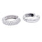 Boucles d'oreilles Boucles d'oreilles créoles en or blanc, diamants. 58 Facettes 32880