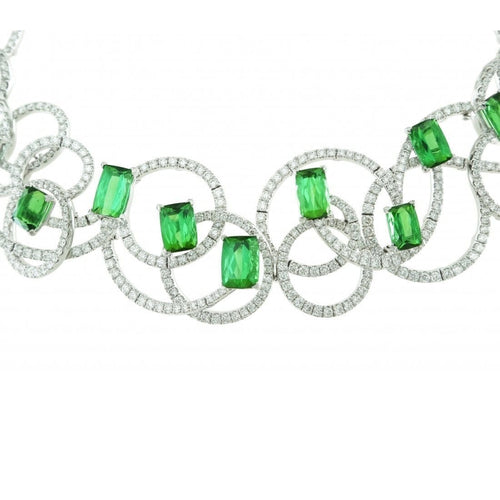 Collier Collier diamants tourmalines 58 Facettes 33700341
