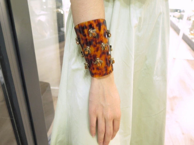 Collier parure ALEXANDER MCQUEEN collier + bracelet abeille 2013 58 Facettes 253521
