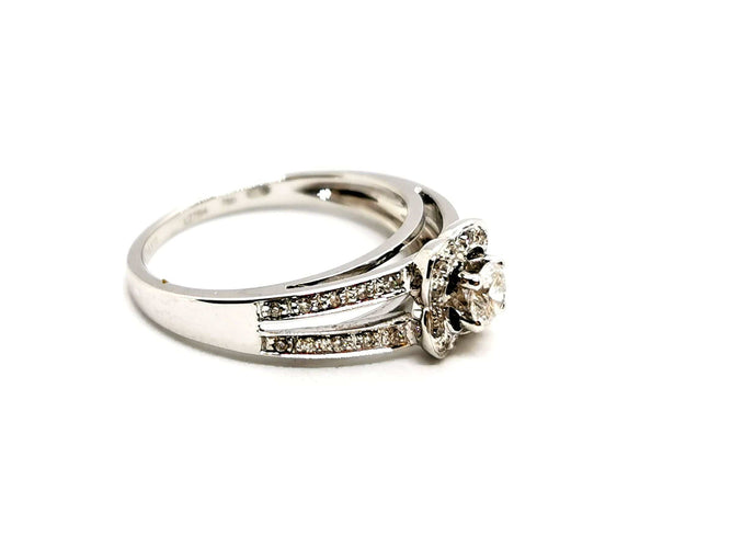 Bague 51 Mauboussin Bague Solitaire Chance of love Or blanc Diamant 58 Facettes 1220714CD