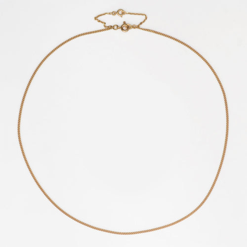 Collier Fine chaine maille gourmette limée or jaune 58 Facettes 19-229