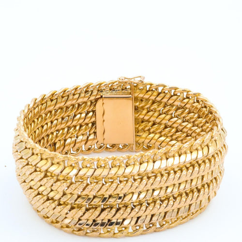 Bracelet Bracelet Maille plate Or jaune 58 Facettes 1692607CN