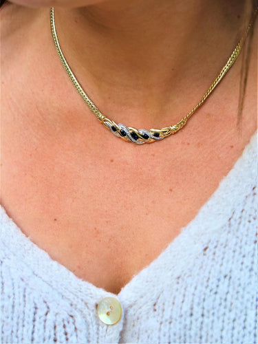 Collier Collier Maille anglaise Or jaune Saphir 58 Facettes 1791800CN