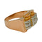 Bague 54 Bague tank or rose, blanc et diamants. 58 Facettes 31896
