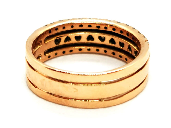Bague 55 Bague Or rose Diamant brun 58 Facettes 1875649CN