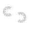 Boucles d'oreilles Boucles d'oreilles demi cercle Or gris Diamants 58 Facettes 1