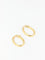 Boucles d'oreilles Créoles vintage ovales en Or jaune 58 Facettes 746