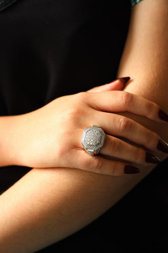 Bague 51 Bague Cocktail Or blanc Diamant 58 Facettes 2308978CN