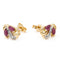 Boucles d'oreilles Boucles d'oreilles Puces Or jaune Rubis 58 Facettes 1667885CN