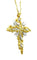 Collier GILBERT ALBERT. Croix en or jaune et diamants 58 Facettes