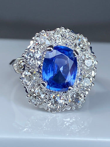 Bague Bague Marguerite en or saphir et diamants 58 Facettes
