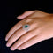 Bague 64 Bague Emeraude triple entourage Diamants 58 Facettes EL2-33