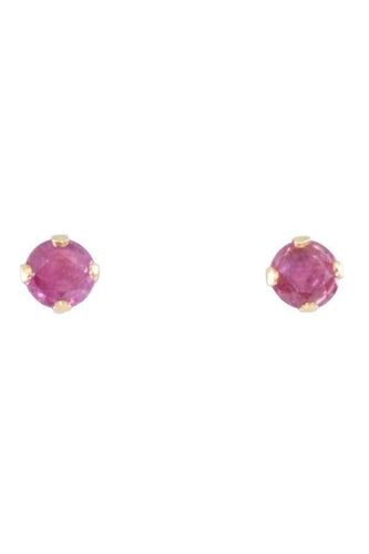 Boucles d'oreilles Boucles d'oreilles clous rubis or 58 Facettes 080291
