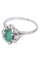 Bague 56 Bague Marguerite Or jaune Emeraude Diamants 58 Facettes 080441