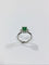 Bague 53 Bague Or Blanc Diamants Et émeraude 58 Facettes