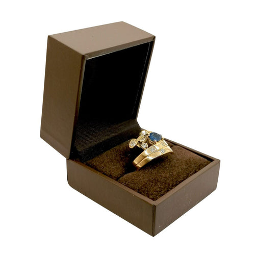 Bague Bague Saphir diamants or jaune 58 Facettes 2563