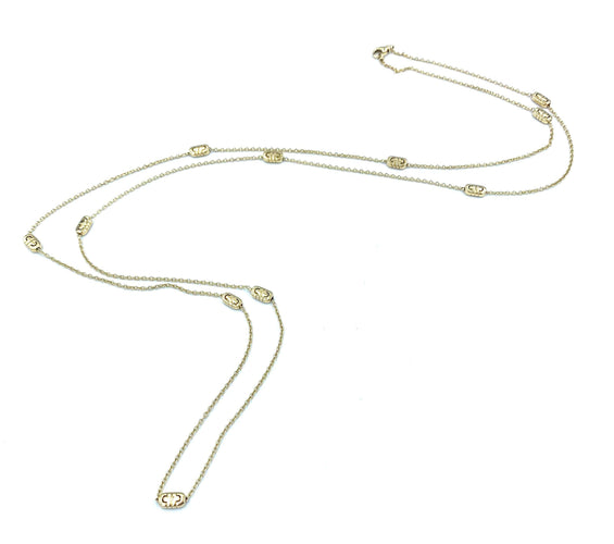Collier BVLGARI. Sautoir Parentesi or jaune 18K 58 Facettes