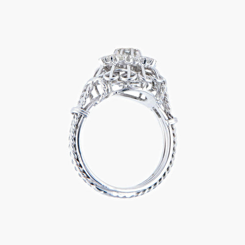 Bague 62 Bague Marguerite Torsade Diamants 58 Facettes