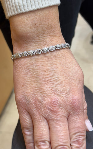 Bracelet Bracelet ancien en platine et diamants 58 Facettes