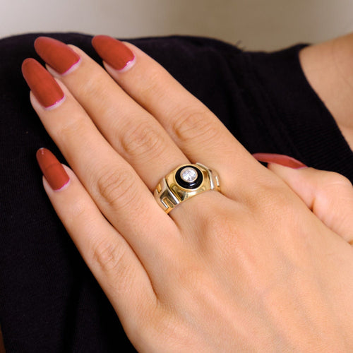 Bague 62 Bague Jonc Diamant Onyx 58 Facettes EL2-13
