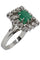 Bague BAGUE ÉMERAUDE ENTOURAGE DIAMANTS ANNÉES 50' 58 Facettes 038761