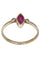 Bague 53 BAGUE RUBIS NAVETTE PERLES 58 Facettes 074821