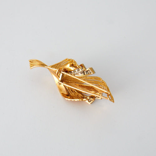 Broche Broche diamants or jaune 58 Facettes