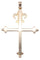 Pendentif CROIX ANCIENNE FLEUR DE LYS 58 Facettes 074181